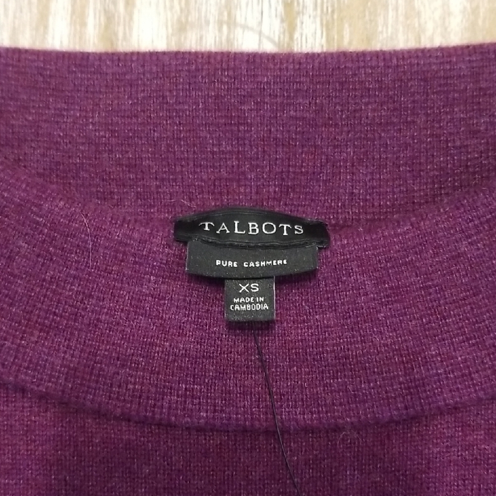 Talbots Purple Cowl Neck Sweater